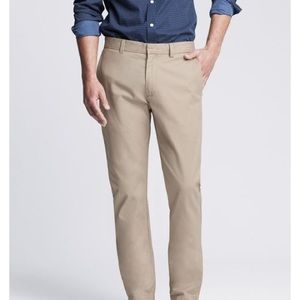 Banana republic slim fit aiden chino khaki casual dress mens pants